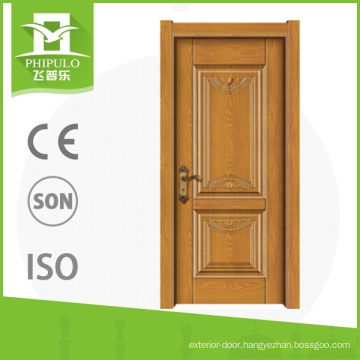 Top quality single leaf solid wood interior door with latest design from china